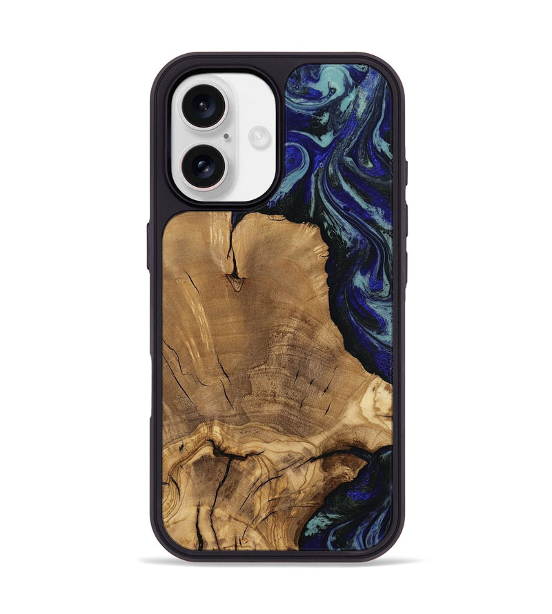 iPhone 17 Wood Phone Case - Dayna (Blue, 811745)