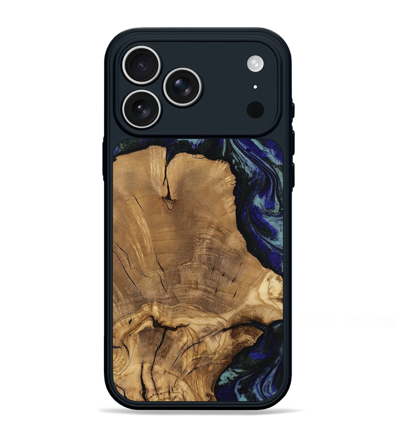 iPhone 17 Pro Max Wood Phone Case - Dayna (Blue, 811745)
