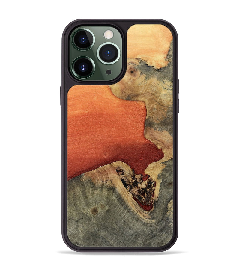 iPhone 13 Pro Max Wood Phone Case - Trisha (Red, 811789)
