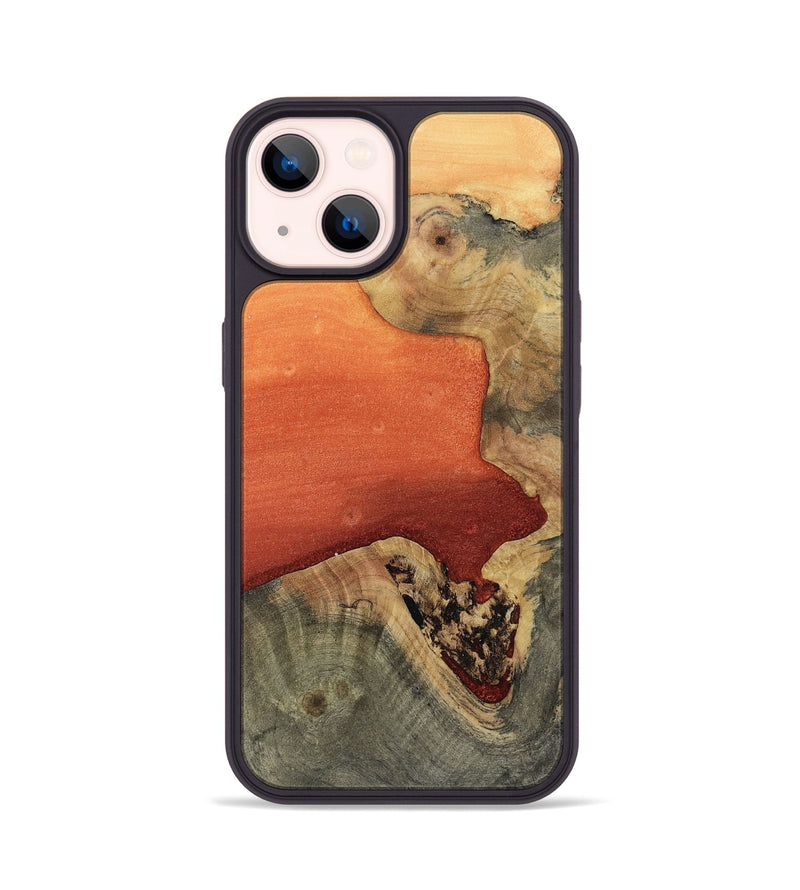 iPhone 14 Wood Phone Case - Trisha (Red, 811789)