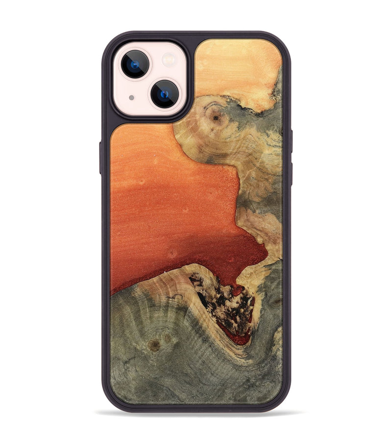 iPhone 14 Plus Wood Phone Case - Trisha (Red, 811789)