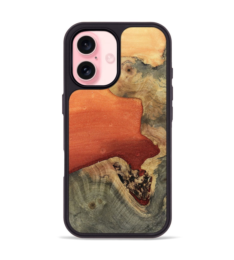 iPhone 16 Wood Phone Case - Trisha (Red, 811789)