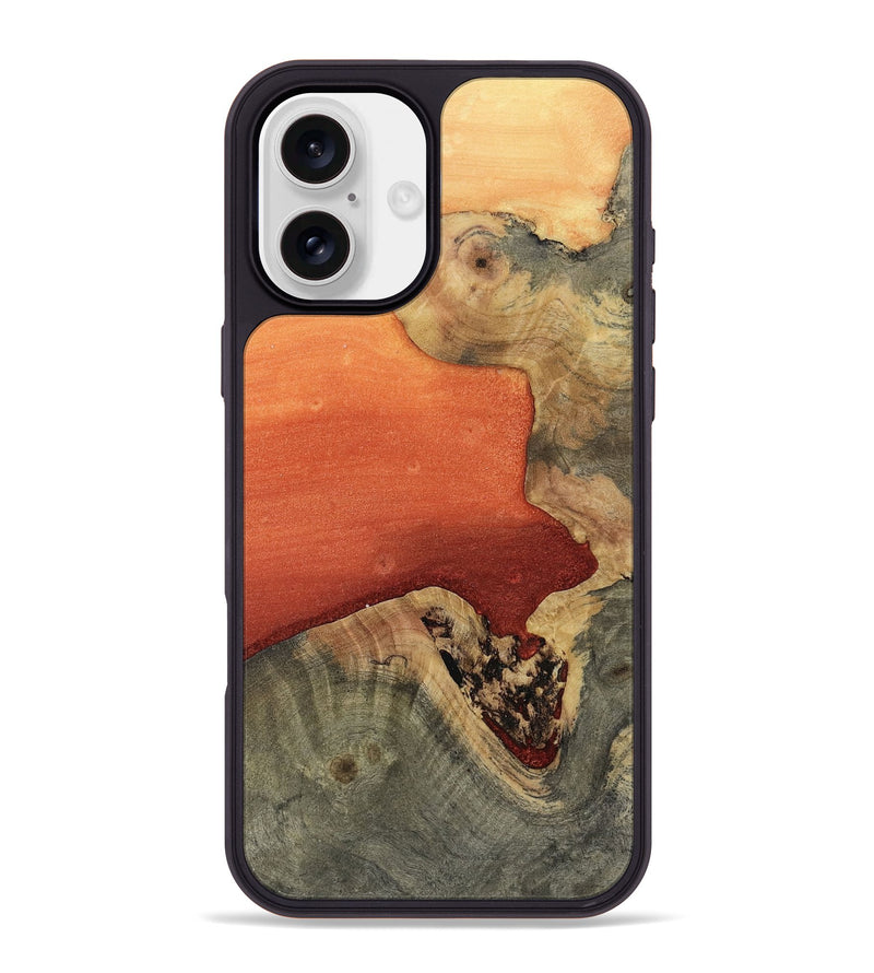 iPhone 16 Plus Wood Phone Case - Trisha (Red, 811789)