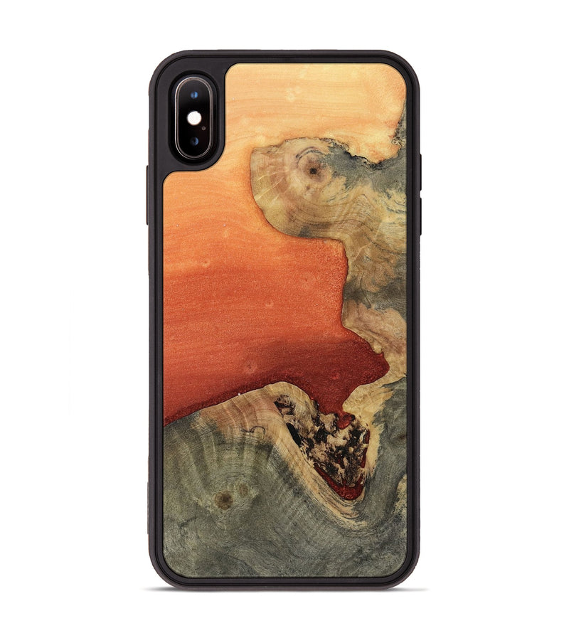 iPhone Xs Max Wood Phone Case - Trisha (Red, 811789)