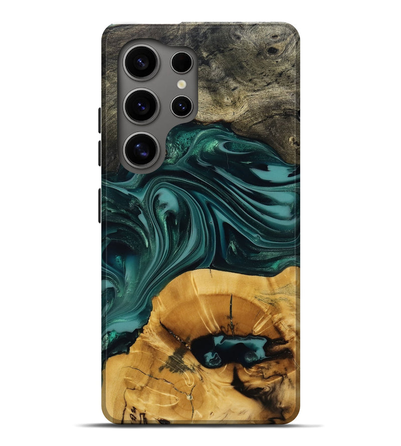Galaxy S25 Ultra Wood Live Edge Phone Case - Lyndsey (Green, 811793)