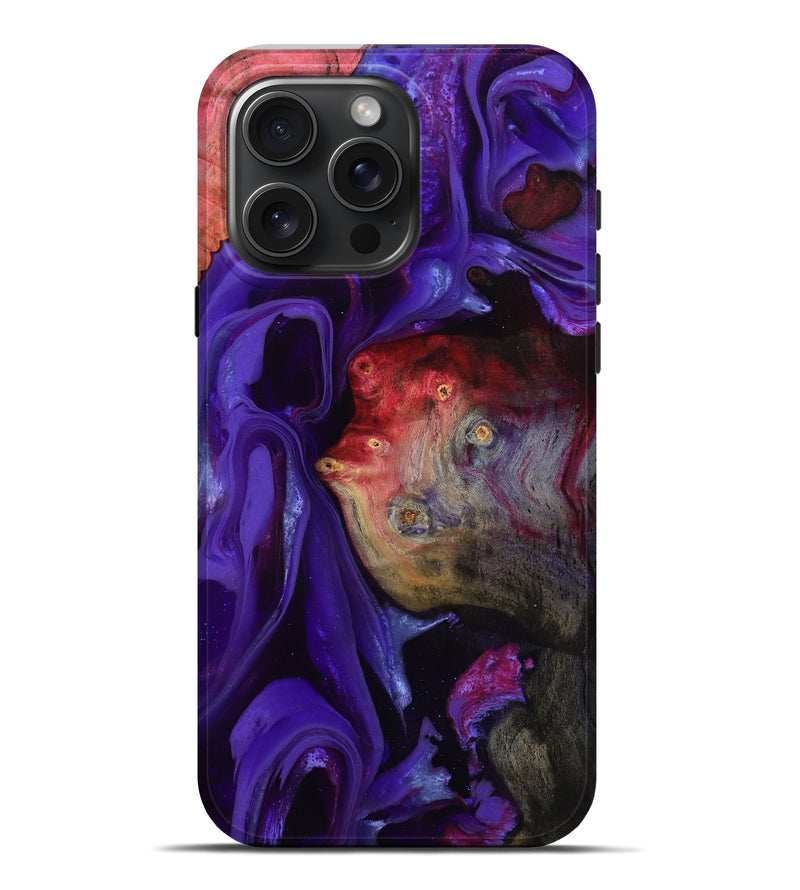 iPhone 16 Pro Max Wood Live Edge Phone Case - Dan (Purple, 811794)