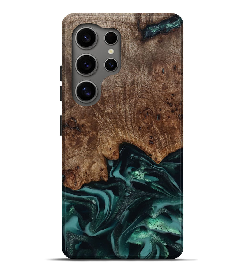 Galaxy S25 Ultra Wood Live Edge Phone Case - Abigail (Green, 811799)