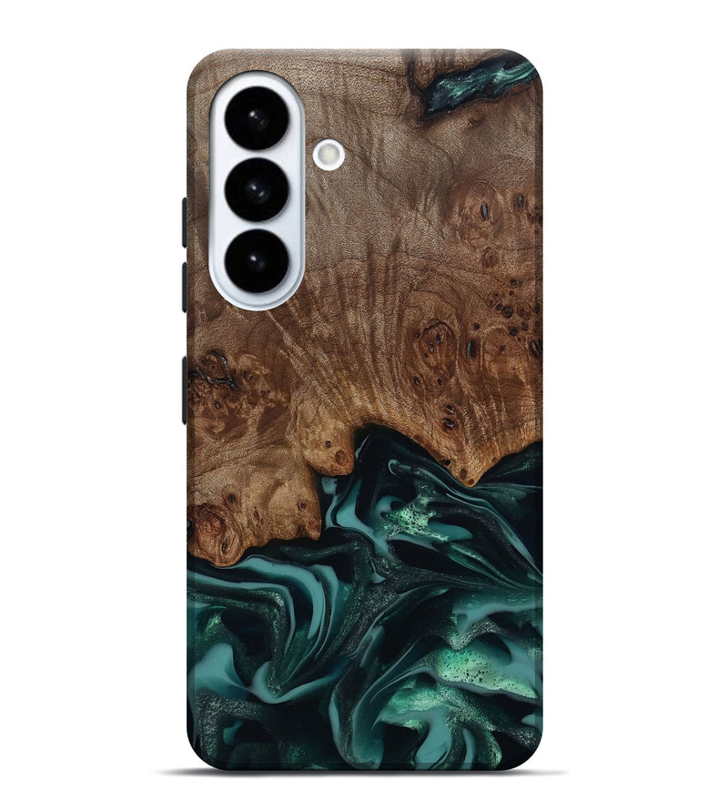 Galaxy S26 Plus Wood Live Edge Phone Case - Abigail (Green, 811799)