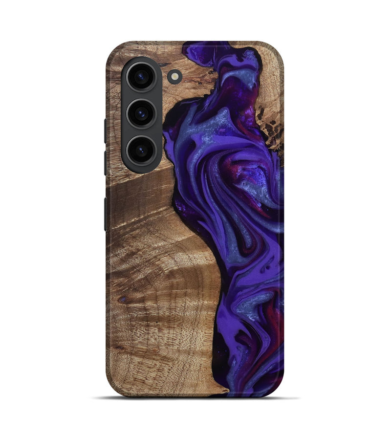 Galaxy S23 Wood Live Edge Phone Case - Aric (Purple, 811801)