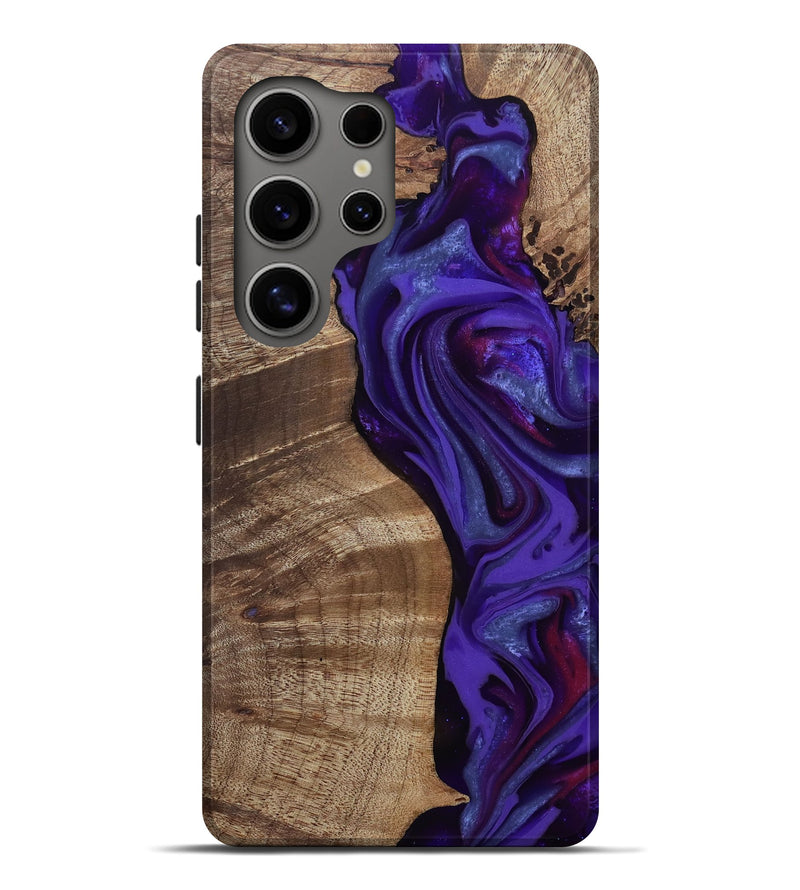 Galaxy S25 Ultra Wood Live Edge Phone Case - Aric (Purple, 811801)