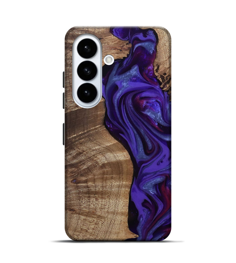 Galaxy S26 Wood Live Edge Phone Case - Aric (Purple, 811801)