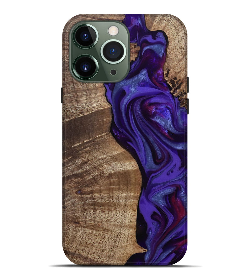 iPhone 13 Pro Max Wood Live Edge Phone Case - Aric (Purple, 811801)
