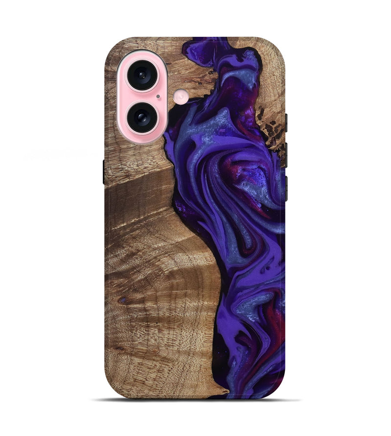 iPhone 17 Wood Live Edge Phone Case - Aric (Purple, 811801)