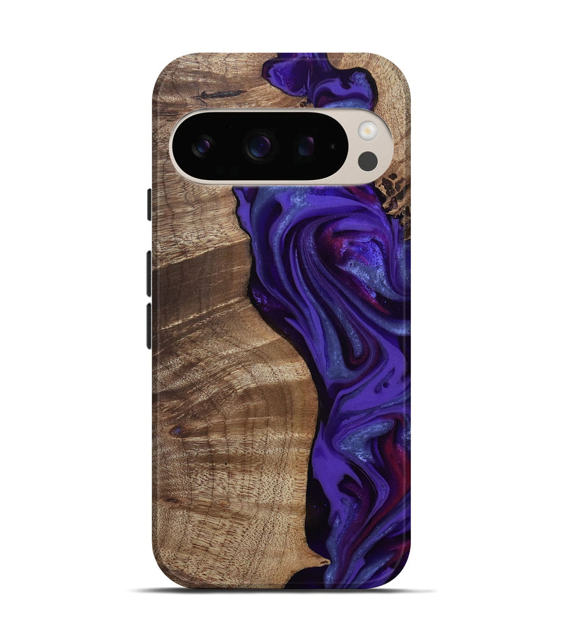 Pixel 10 Pro Wood Live Edge Phone Case - Aric (Purple, 811801)