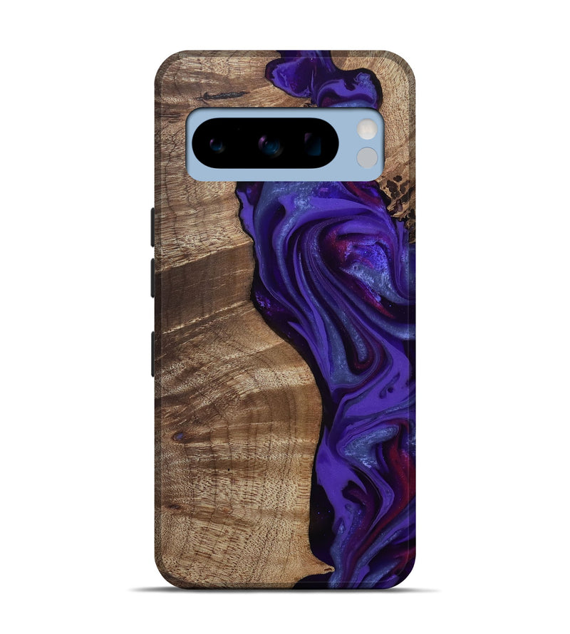 Pixel 8 Pro Wood Live Edge Phone Case - Aric (Purple, 811801)