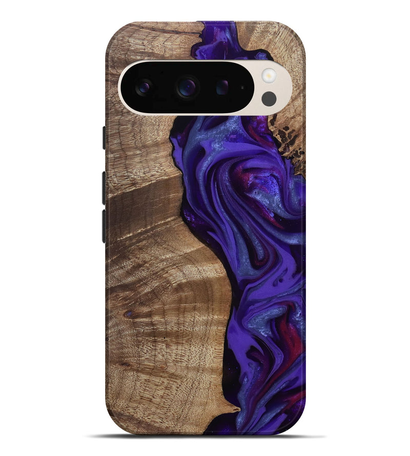 Pixel 9 Pro XL Wood Live Edge Phone Case - Aric (Purple, 811801)
