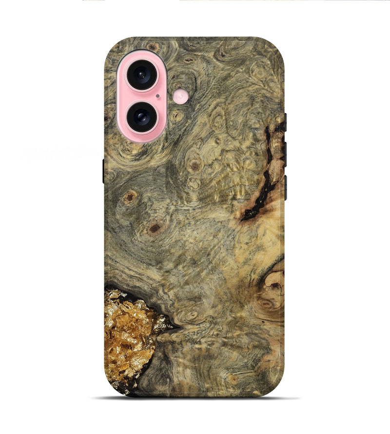 iPhone 16 Wood Live Edge Phone Case - Freyja (Wood Burl, 811802)