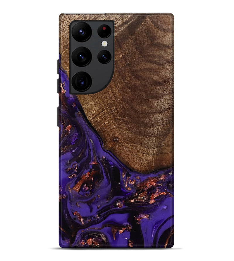 Galaxy S22 Ultra Wood Live Edge Phone Case - Avah (Purple, 811803)