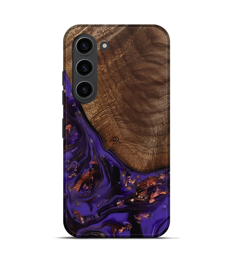 Galaxy S23 Wood Live Edge Phone Case - Avah (Purple, 811803)