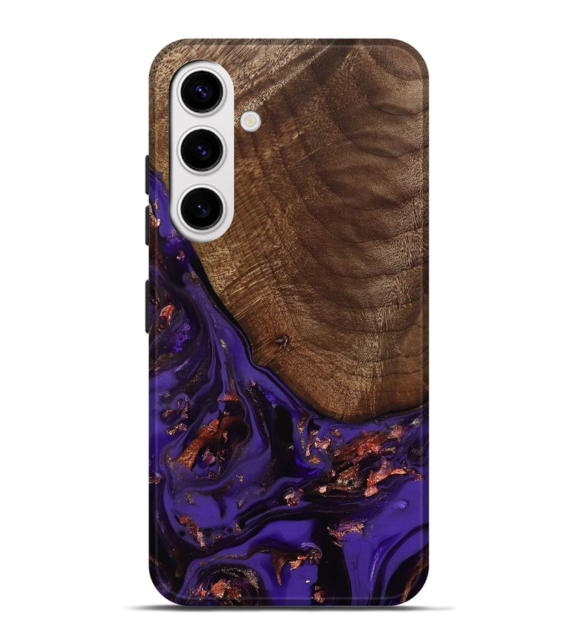 Galaxy S25 Plus Wood Live Edge Phone Case - Avah (Purple, 811803)