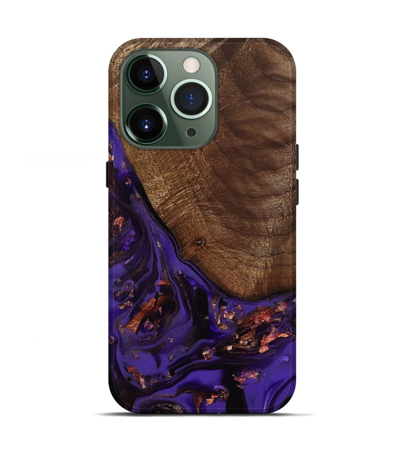 iPhone 13 Pro Wood Live Edge Phone Case - Avah (Purple, 811803)