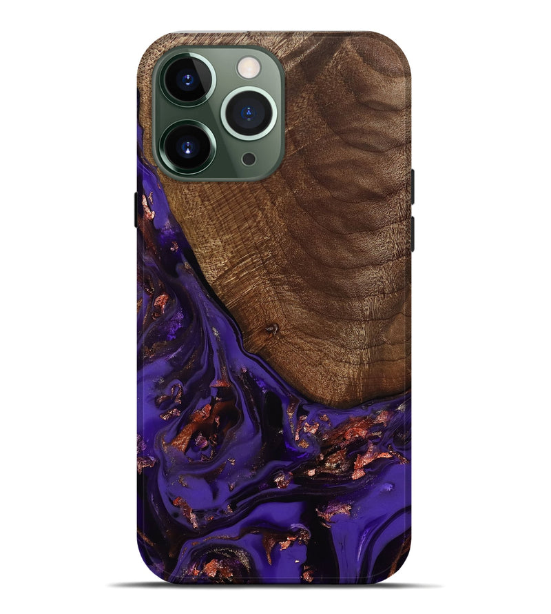 iPhone 13 Pro Max Wood Live Edge Phone Case - Avah (Purple, 811803)