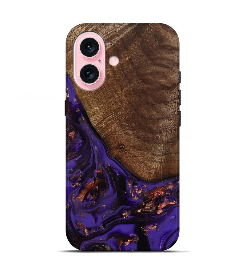 iPhone 17 Wood Live Edge Phone Case - Avah (Purple, 811803)