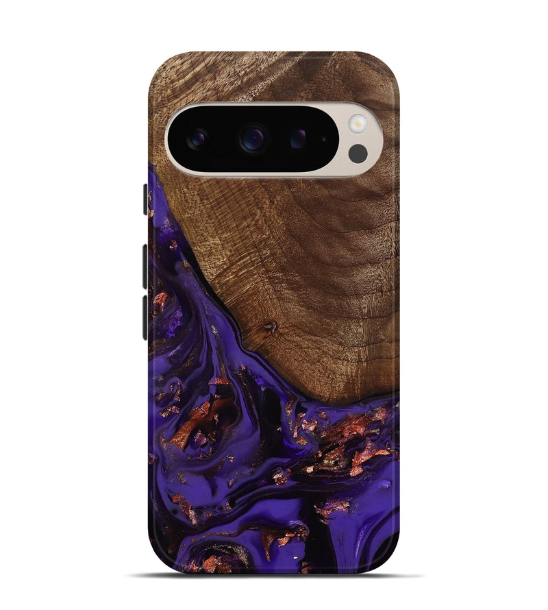 Pixel 9 Wood Live Edge Phone Case - Avah (Purple, 811803)