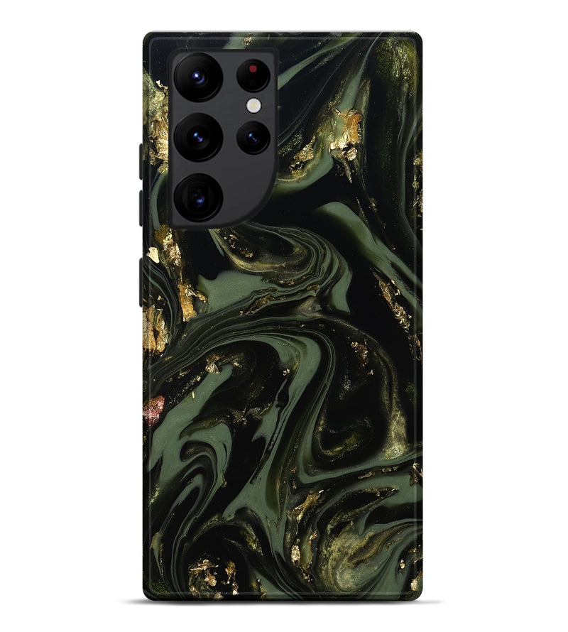 Galaxy S22 Ultra ResinArt Live Edge Phone Case - Chanel (Green, 811806)