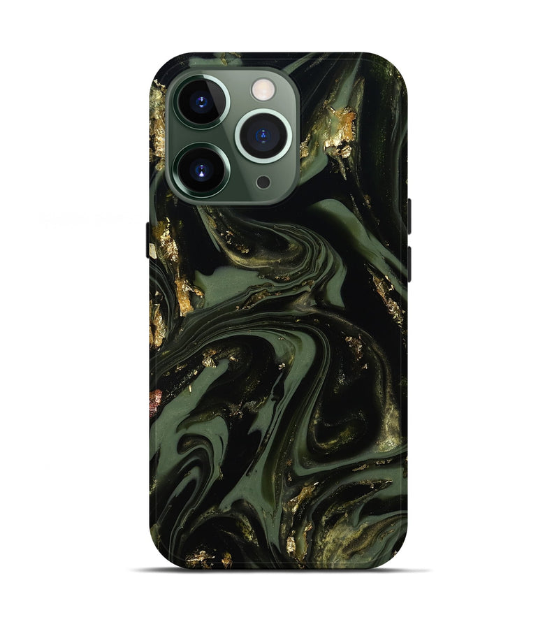 iPhone 13 Pro ResinArt Live Edge Phone Case - Chanel (Green, 811806)