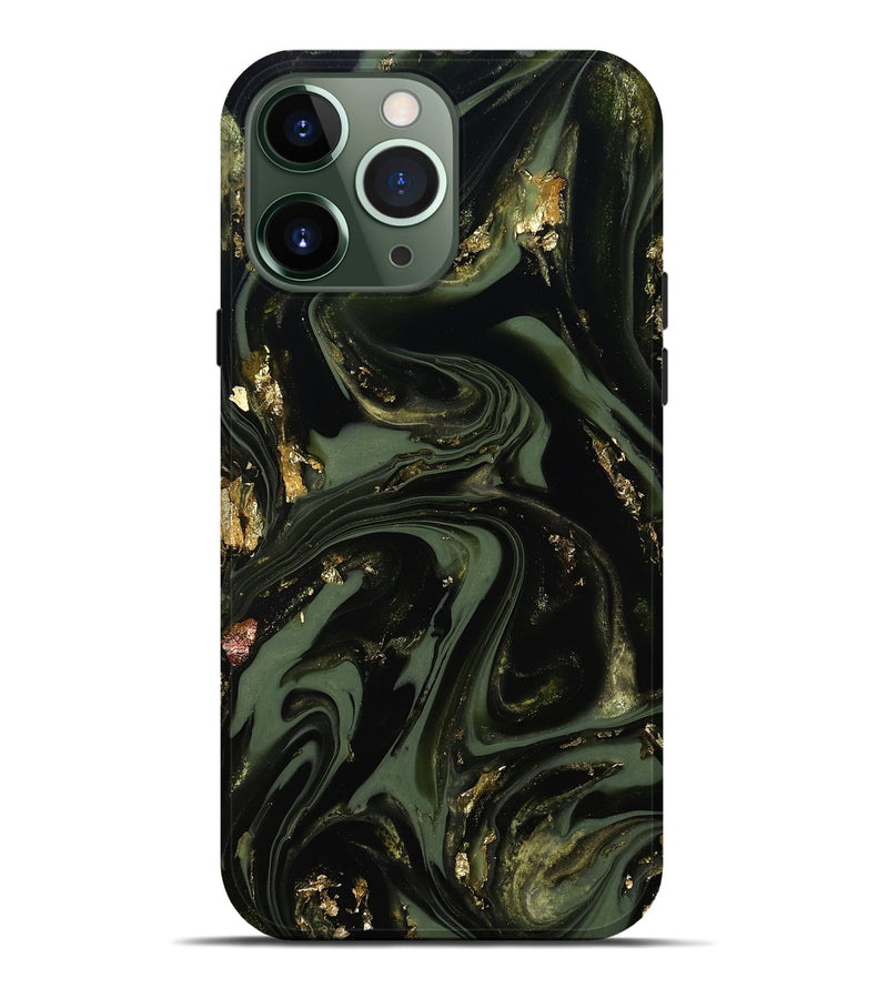 iPhone 13 Pro Max ResinArt Live Edge Phone Case - Chanel (Green, 811806)