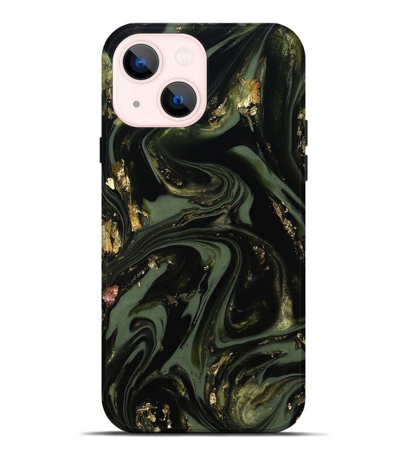 iPhone 14 Plus ResinArt Live Edge Phone Case - Chanel (Green, 811806)