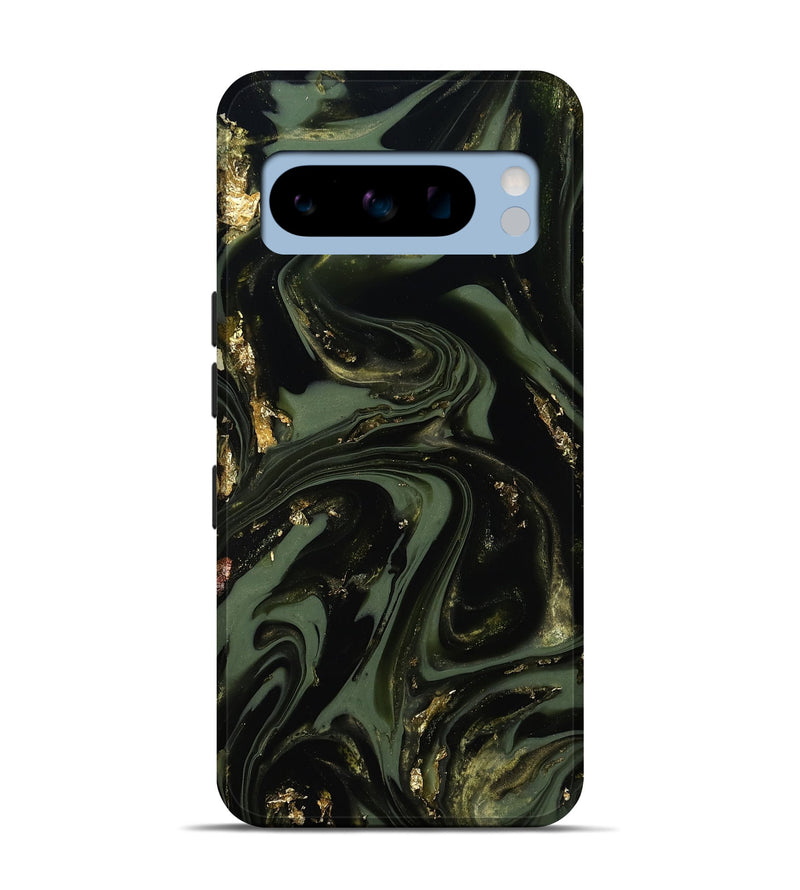 Pixel 8 Pro ResinArt Live Edge Phone Case - Chanel (Green, 811806)
