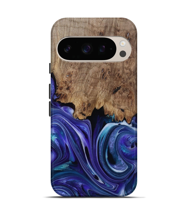 Pixel 10 Pro Wood Live Edge Phone Case - Cicely (Purple, 811807)