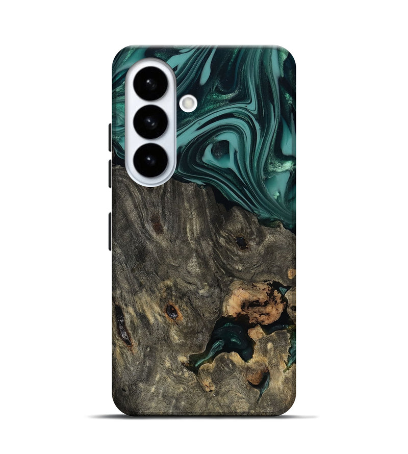 Galaxy S26 Wood Live Edge Phone Case - Kisha (Green, 811810)