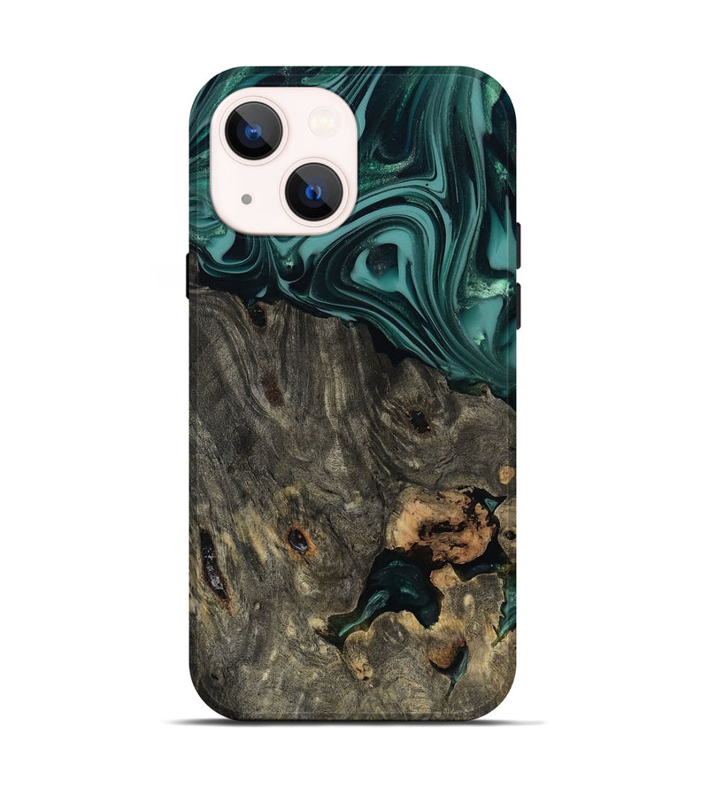 iPhone 14 Wood Live Edge Phone Case - Kisha (Green, 811810)