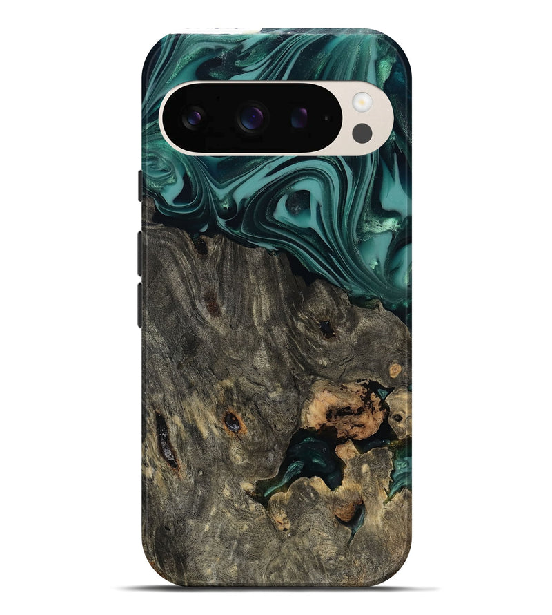Pixel 10 Pro XL Wood Live Edge Phone Case - Kisha (Green, 811810)