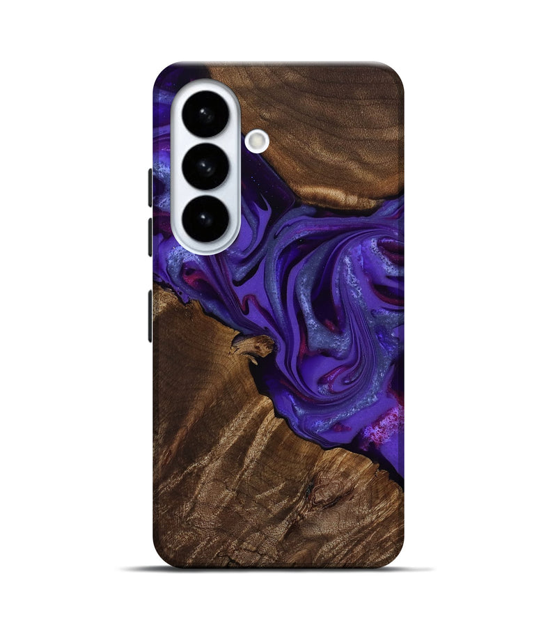 Galaxy S26 Wood Live Edge Phone Case - Shaylee (Purple, 811812)