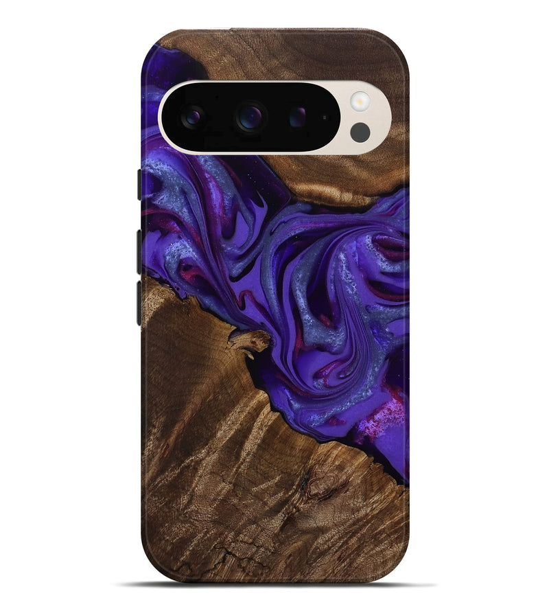 Pixel 10 Pro XL Wood Live Edge Phone Case - Shaylee (Purple, 811812)