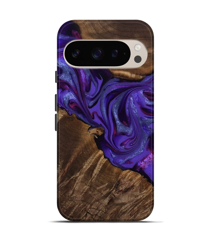 Pixel 9 Wood Live Edge Phone Case - Shaylee (Purple, 811812)
