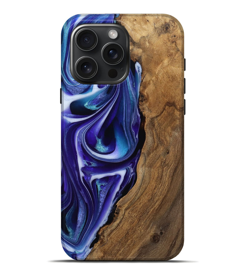 iPhone 16 Pro Max Wood Live Edge Phone Case - Gerardo (Purple, 811815)