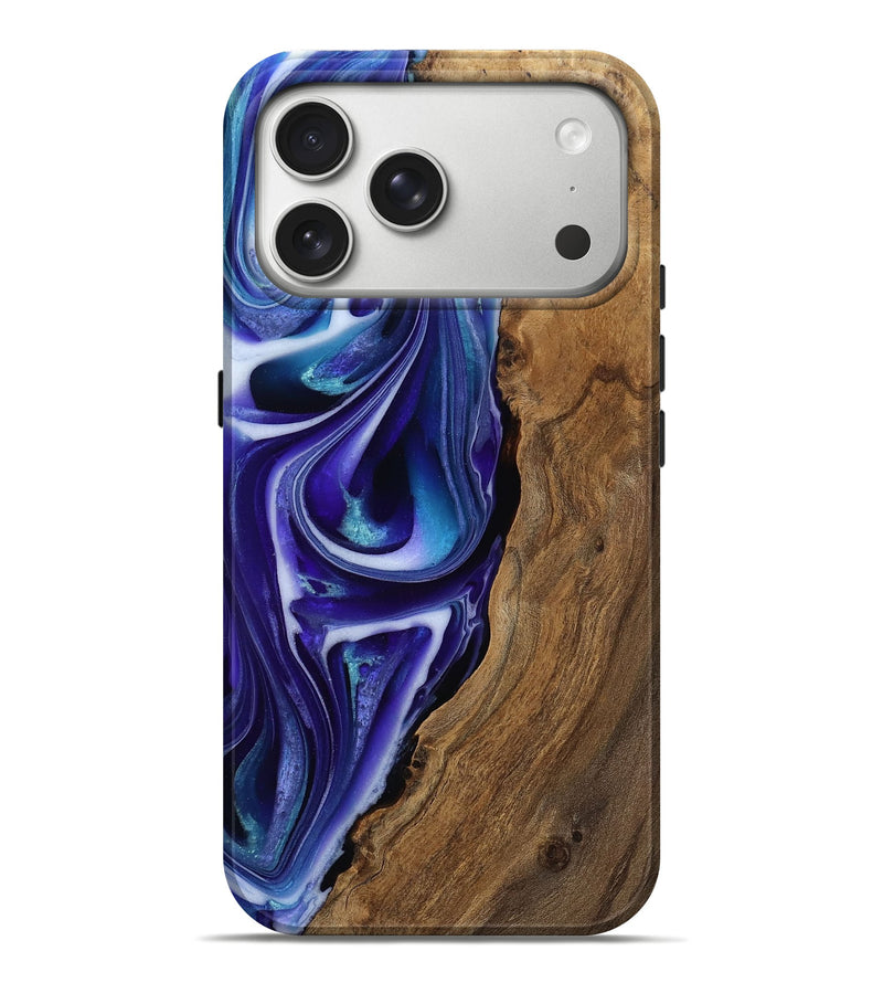 iPhone 17 Pro Max Wood Live Edge Phone Case - Gerardo (Purple, 811815)