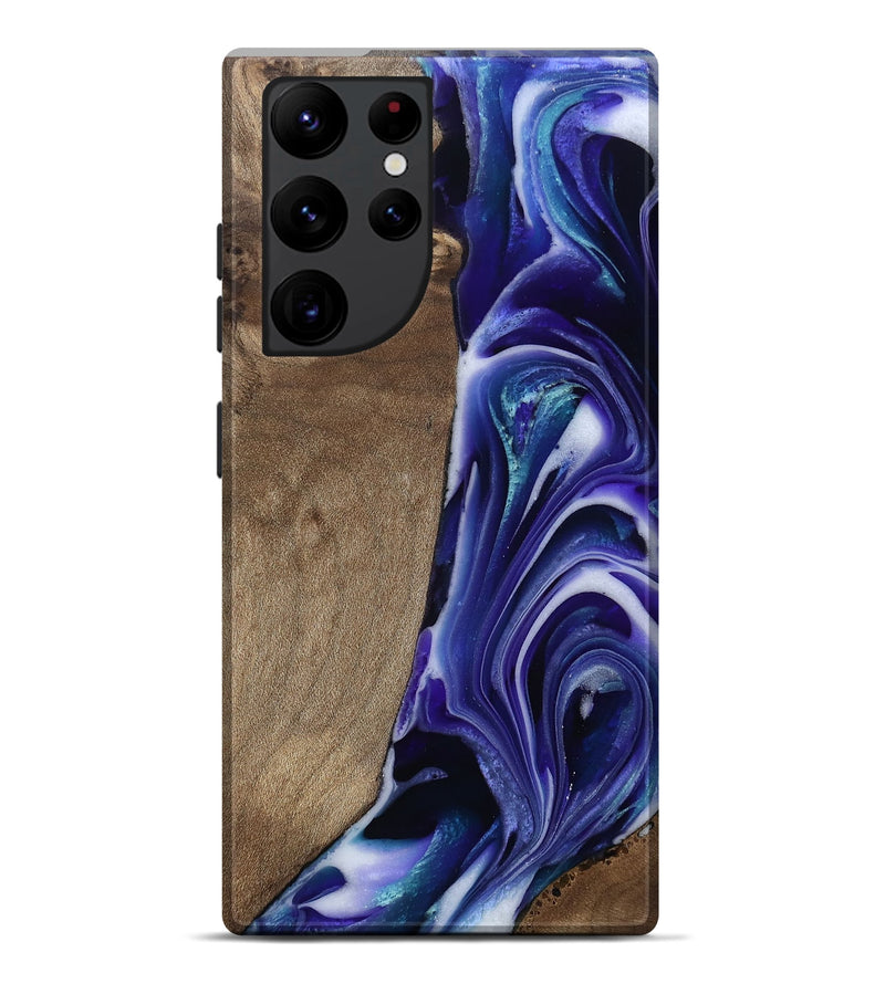Galaxy S22 Ultra Wood Live Edge Phone Case - Cayla (Purple, 811816)