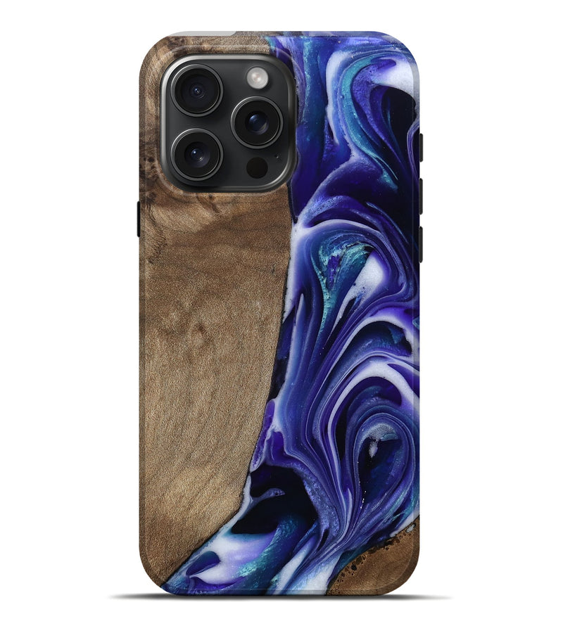 iPhone 16 Pro Max Wood Live Edge Phone Case - Cayla (Purple, 811816)