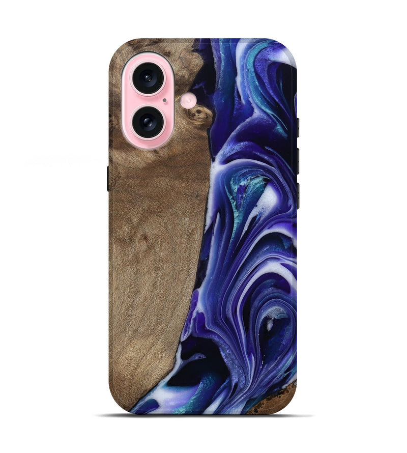 iPhone 17 Wood Live Edge Phone Case - Cayla (Purple, 811816)