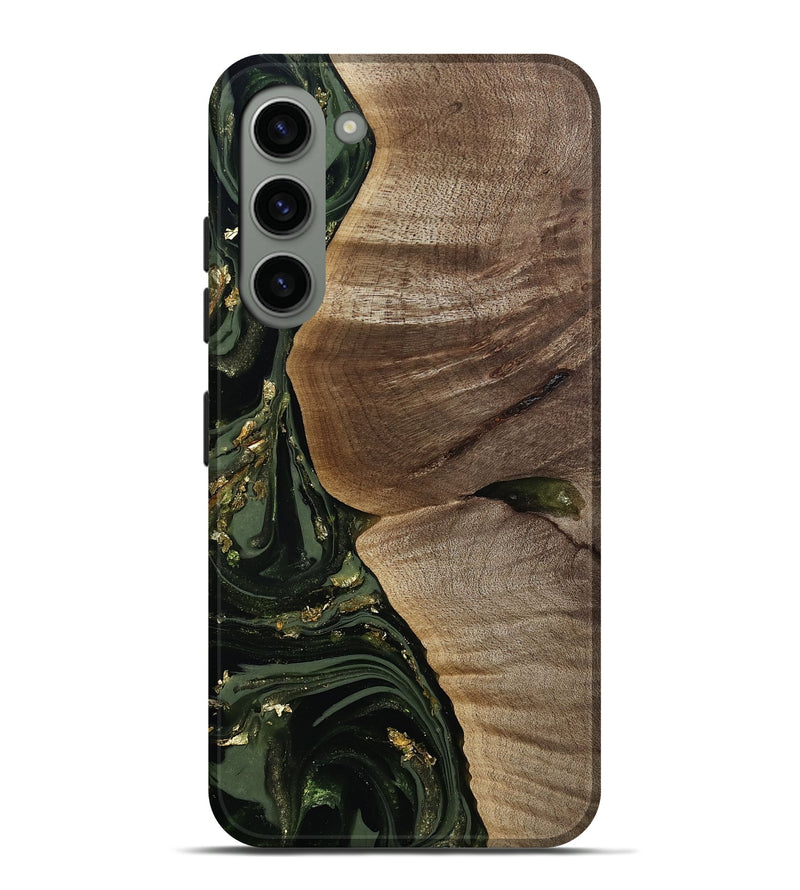 Galaxy S23 Plus Wood Live Edge Phone Case - Omer (Green, 811818)