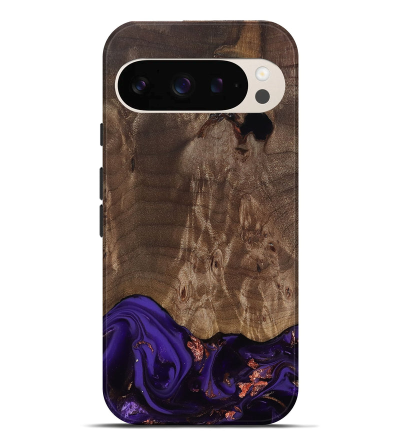 Pixel 10 Pro XL Wood Live Edge Phone Case - Nan (Purple, 811819)