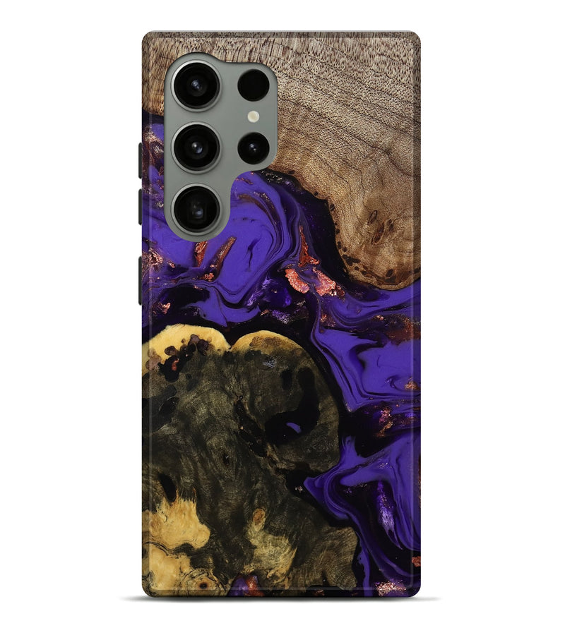 Galaxy S24 Ultra Wood Live Edge Phone Case - Erwin (Purple, 811821)