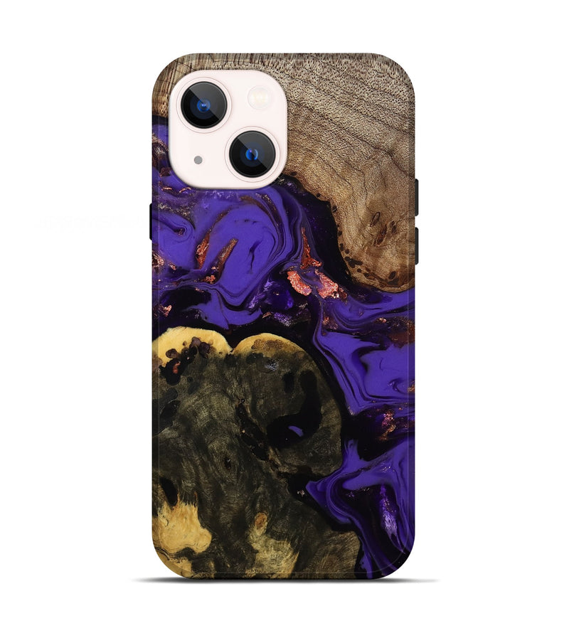 iPhone 13 Wood Live Edge Phone Case - Erwin (Purple, 811821)