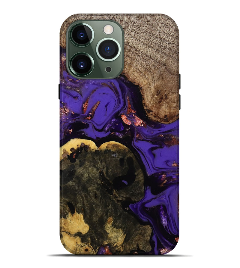 iPhone 13 Pro Max Wood Live Edge Phone Case - Erwin (Purple, 811821)